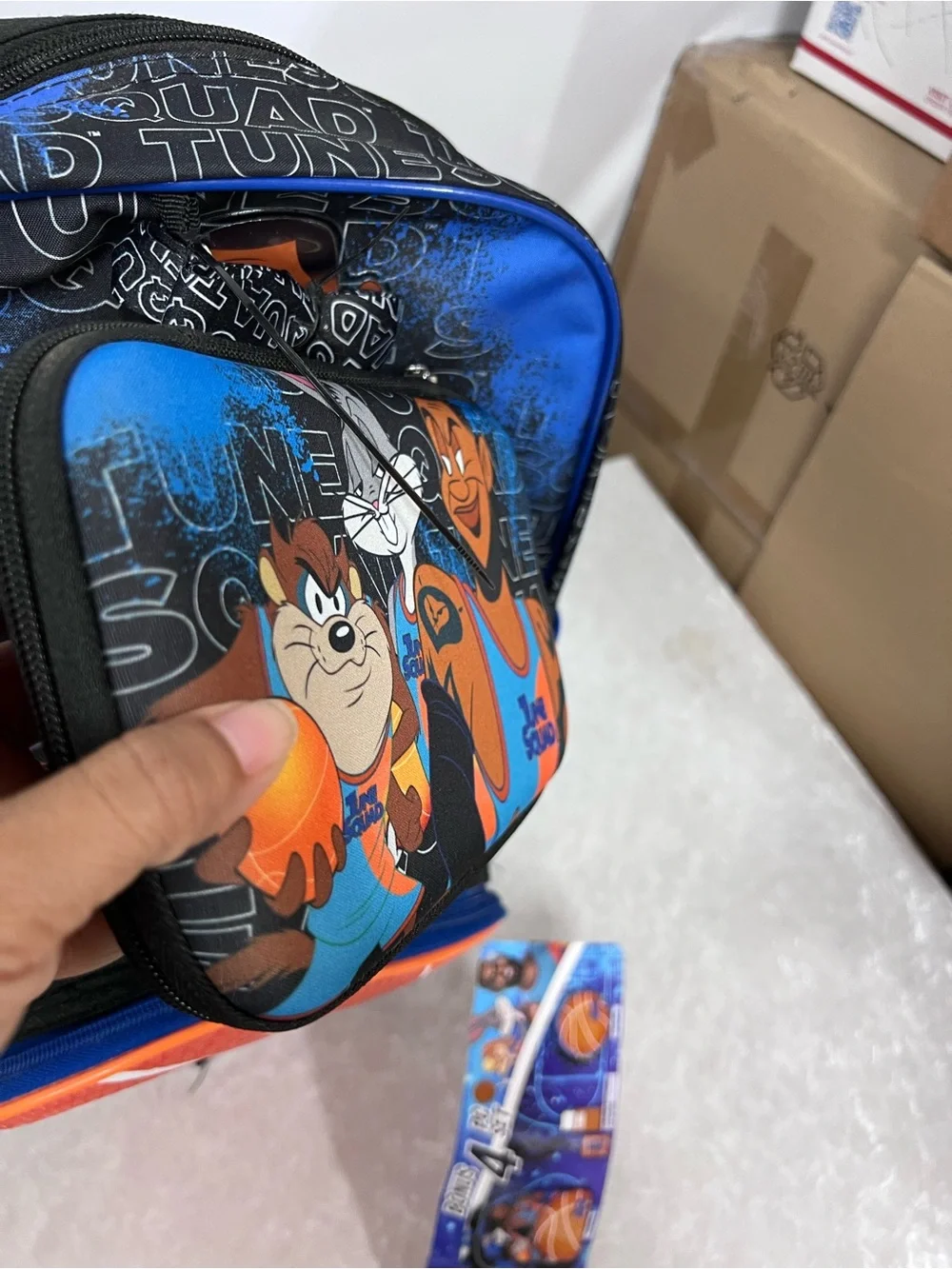 Space Jam Tune Squad Basketball 4 piece set Backpack lunchbag gadget case